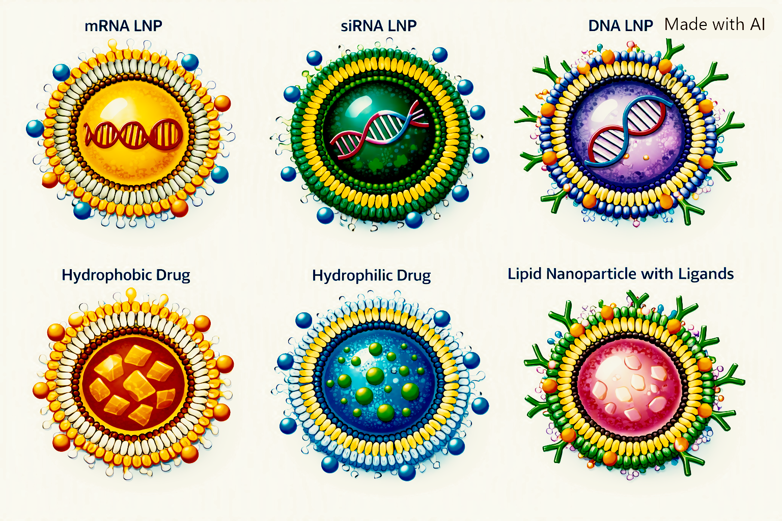 Lipid nanoparticles drug delivery illustration